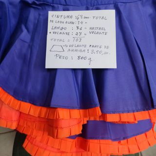 FALDA BAILE ESPAÑOL 🟣 CON VOLANTE 