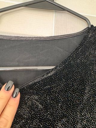 Vestito in ciniglia nero con glitter