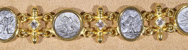 3-4 CL Bracciale religioso placcato oro