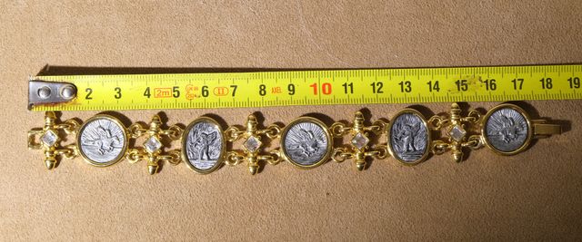 3-4 CL Bracciale religioso placcato oro