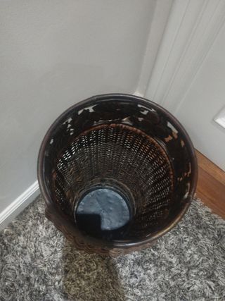 PARAGUERO DE FORJA Y MIMBRE.