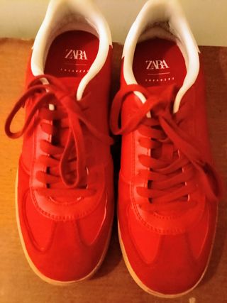 Zapatillas rojas Zara n. 38