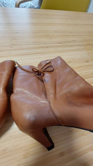 Botines en marrón dorado T 39