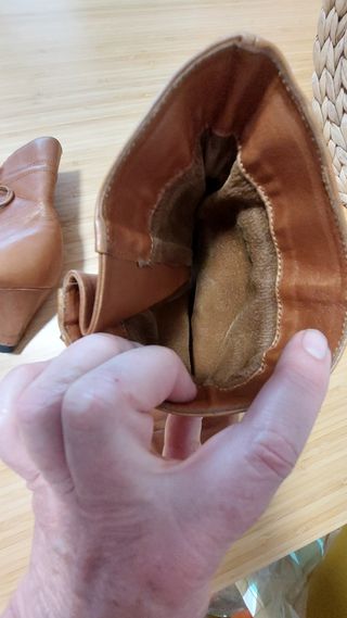 Botines en marrón dorado T 39