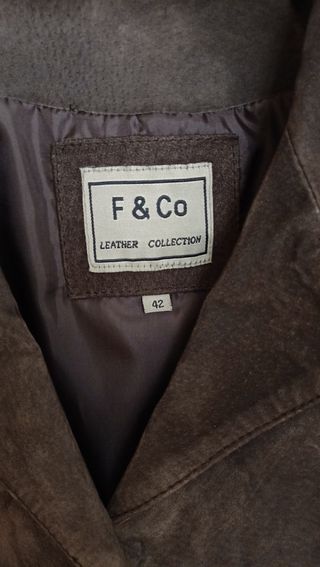 Chaqueta piel ante marron