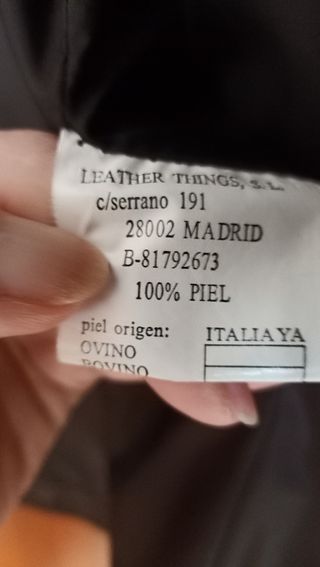 Chaqueta piel ante marron