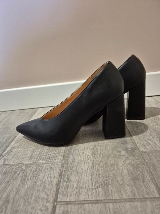 Scarpe vera pelle con tacco