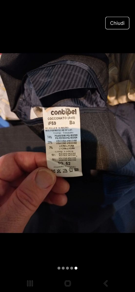 Giacca gessata uomo Conbipel