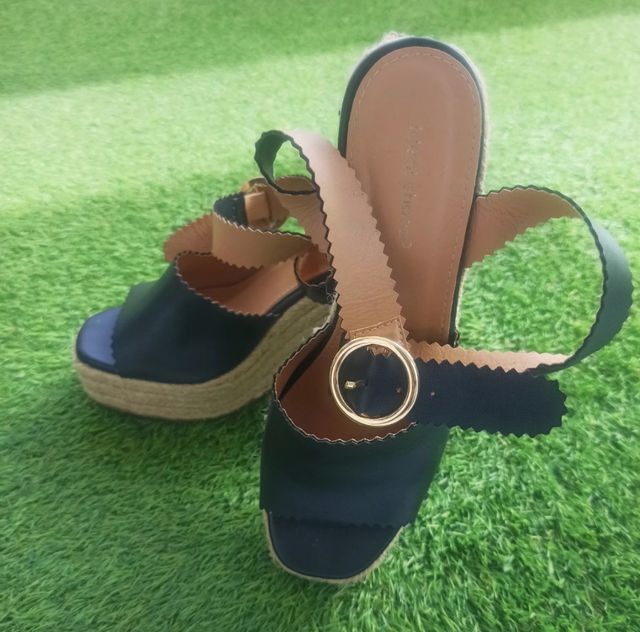 Ideales cuñas negras,37,muy buen estado 