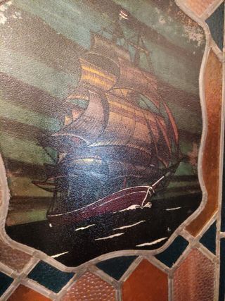 Puertas correderas con vidriera barcos