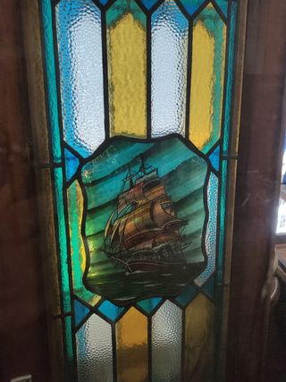 Puertas correderas con vidriera barcos