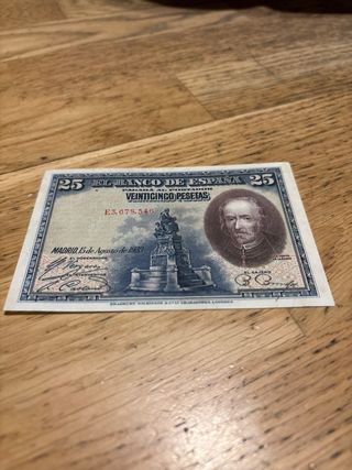 Billete 25 pesetas año 1928