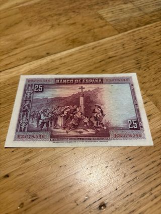 Billete 25 pesetas año 1928