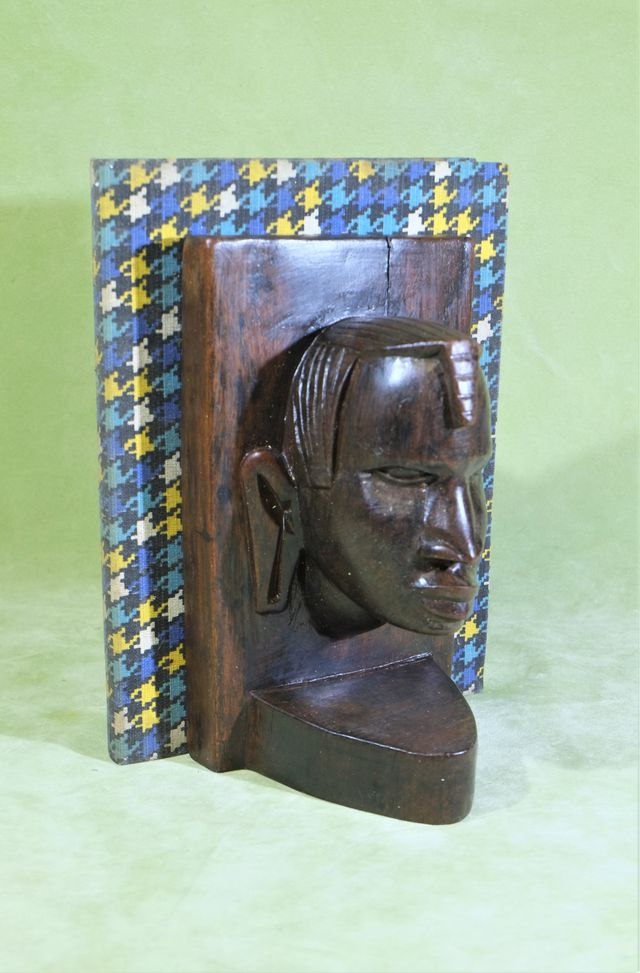 Reggilibri in legno esotico durissimo