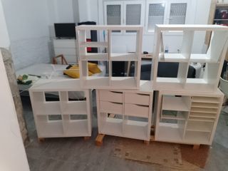 5 estanterìas Kallax + accesorios