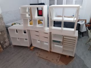 5 estanterìas Kallax + accesorios