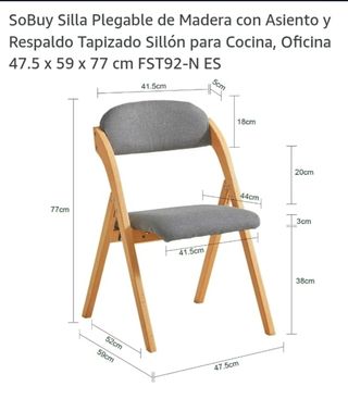 Silla de madera plegable