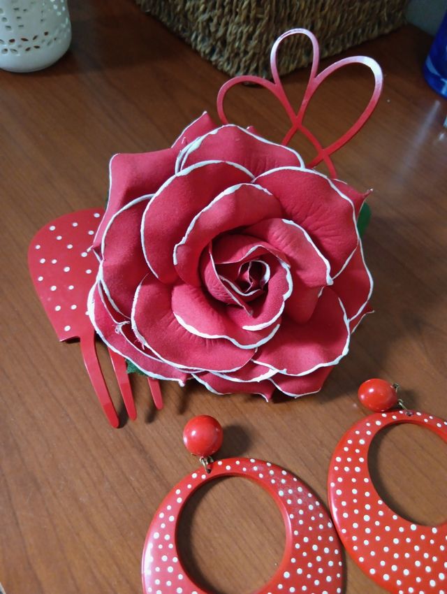 Complementos flamenca rojos