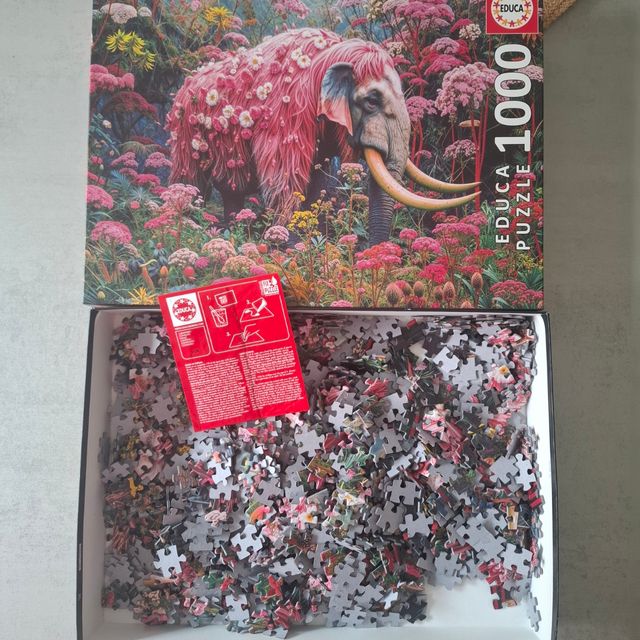 Puzzle 1000 Educa Elefante rosa