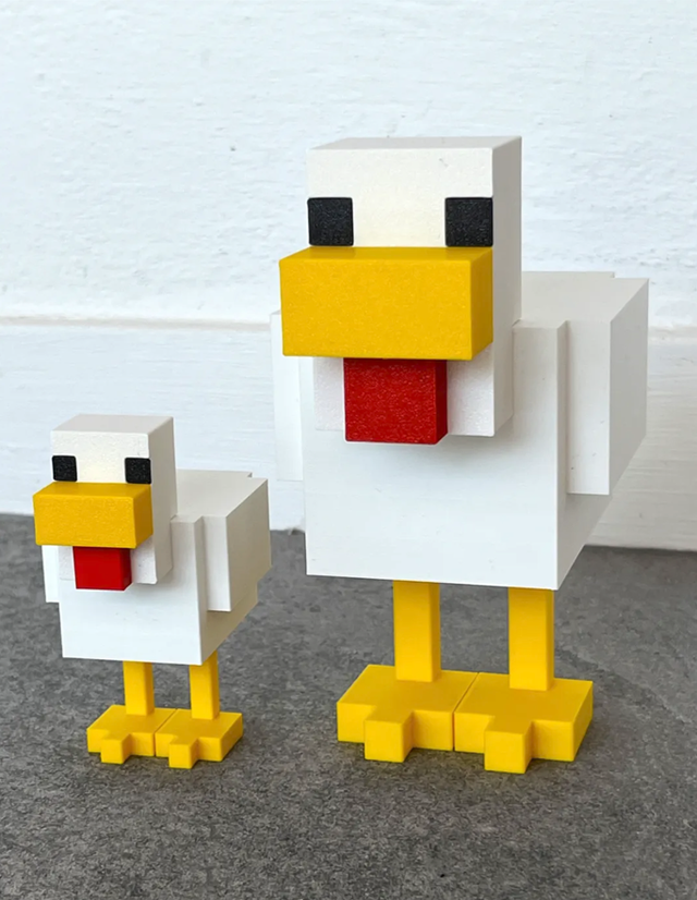  Pollo de Minecraft en 3D decorativo