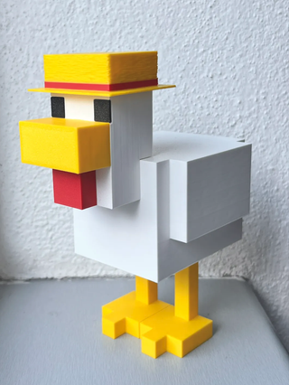 Pollo de Minecraft en 3D decorativo