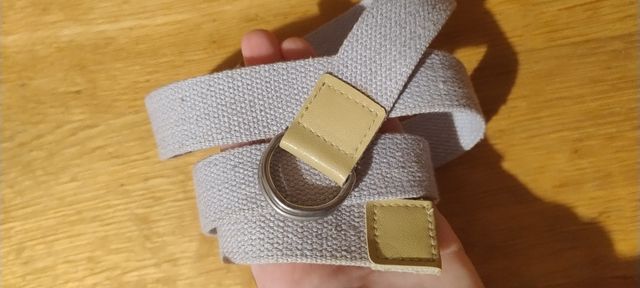 Cintura vintage donna tessuto pelle giallo