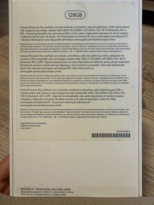 Iphone 6s plus 128gb rose gold