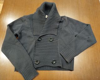Jersey manga larga gris oscuro de Sfera, talla M