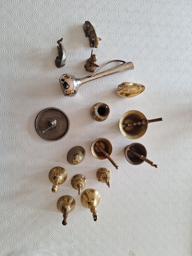 Lote 16 piezas laton bronze.