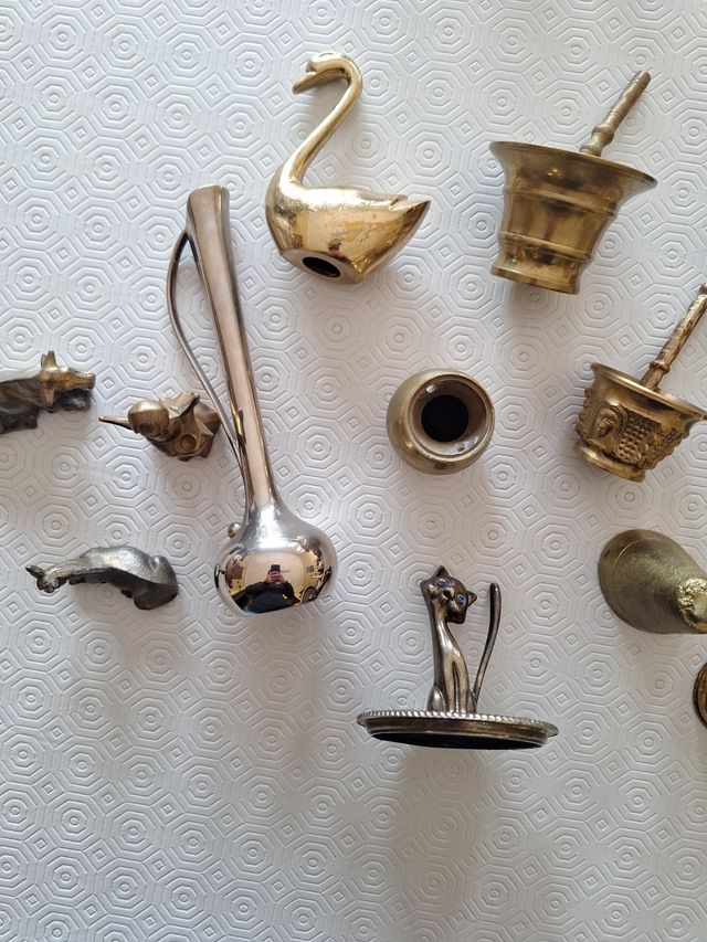 Lote 16 piezas laton bronze.