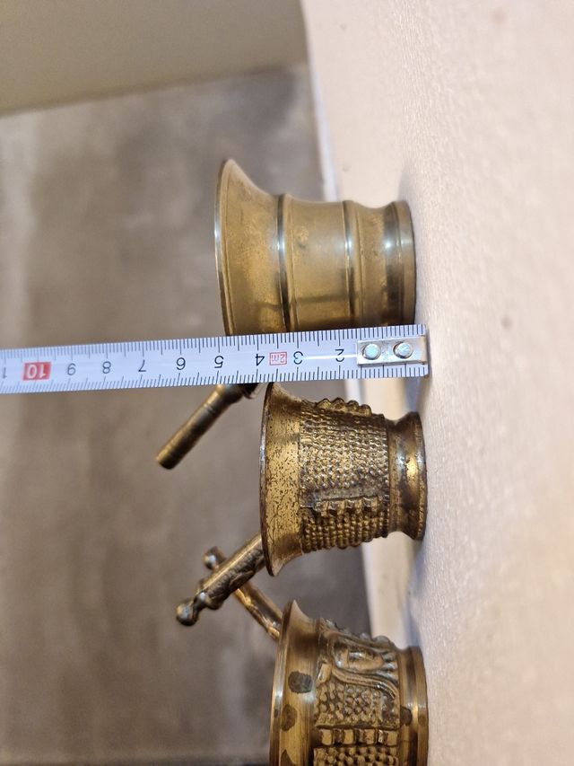 Lote 16 piezas laton bronze.