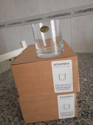 Vasos de cristal de bohemia