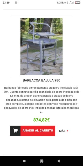 Barbacoa Baluja modelo 980