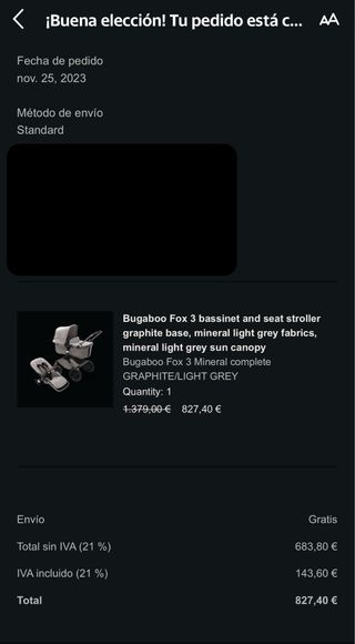 Bugaboo Fox 3 carrito EXTRAS