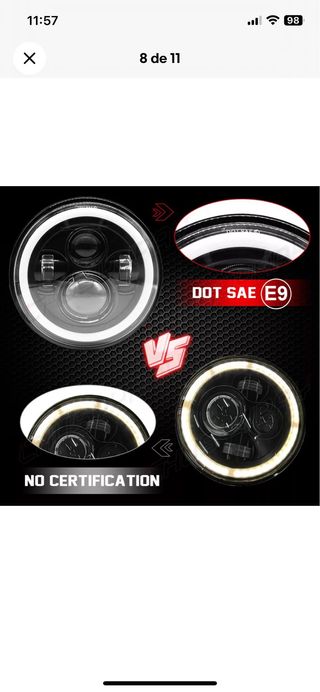 FARO  LED 7" MOTO RETRO (solo uno)