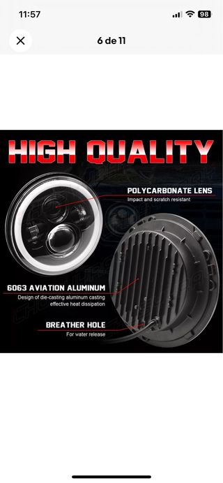 FARO  LED 7" MOTO RETRO (solo uno)