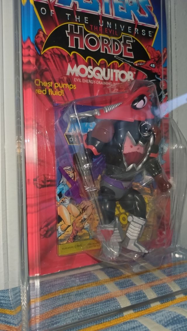 Blister sellado MOTU USA Mosquitor 1987 + acrílica