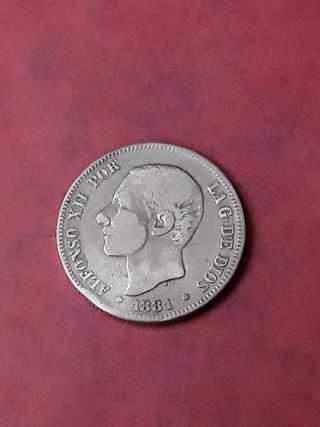 2 PESETAS 1881 PLATA ALFONSO XII