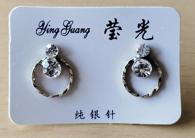 PENDIENTES DE PLATA Y CRISTAL