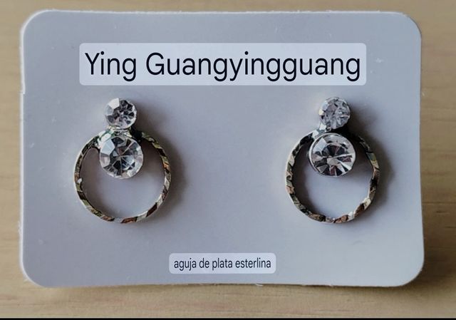 PENDIENTES DE PLATA Y CRISTAL