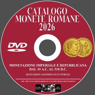 CATALOGO MONETE ROMANE 2026 SU DVD - ITALIANO