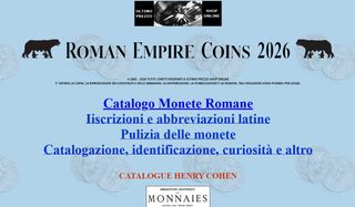 CATALOGO MONETE ROMANE 2026 SU DVD - ITALIANO