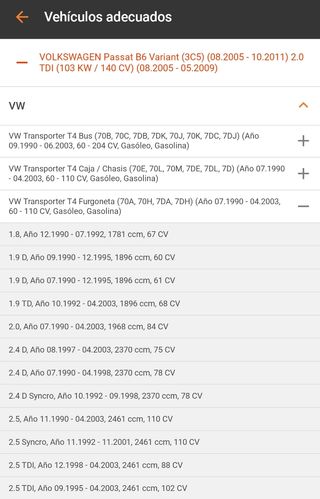 Pastillas de Freno Volkswagen T4