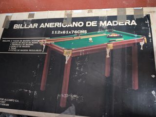 Mesa de billar con accesorios 112x61x76cm