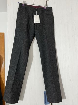 Pantalón de traje de lana gris T. 38