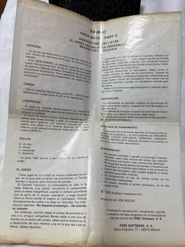 Rambo amstrad