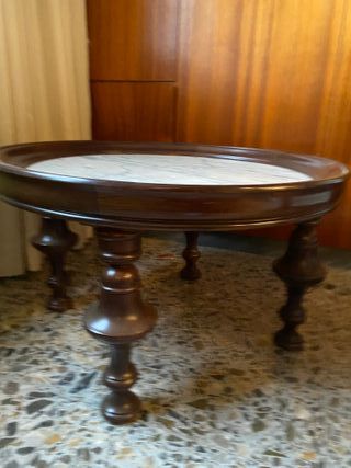 Conjunto de mesas auxiliares vintage mármol 