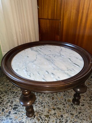 Conjunto de mesas auxiliares vintage mármol 