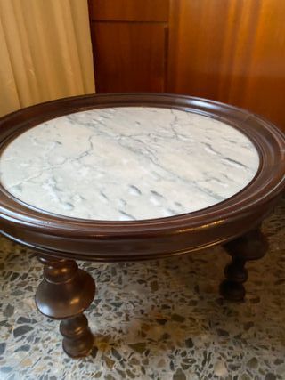 Conjunto de mesas auxiliares vintage mármol 