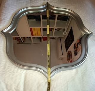 Espejo con precioso marco de madera restaurado, pl